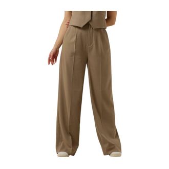 Copenhagen Muse Broeken, Dames, Beige, L, Leer, CMTailor Pants