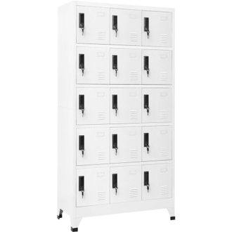 vidaXL Vidaxl - Armadietto con Serratura Bianco 90x40x180 cm in Acciaio