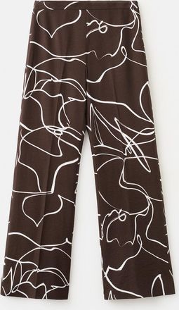 Mango Pantaloni wideleg stampa marrone - Donna - 38 - MANGO