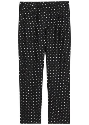 Faithfull The Brand Iria Polka dot Linen Capri Trousers - Black And White - S (UK8-10 / S)