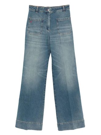 Victoria Beckham Jeans met zakdetail - Blauw