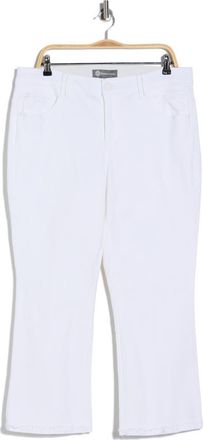 Democracy Scalloped Crop Flare Jeans in Optic White at Nordstrom Rack, Size 22 W