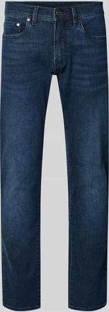Pierre Cardin Regular Fit Jeans im Used-Look Modell Lyon in Dunkelblau, Gr&ouml;&szlig;e 32/30
