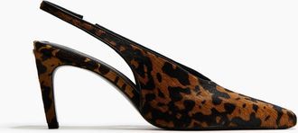 H&M Hohe Slingpumps aus Leder - Beige