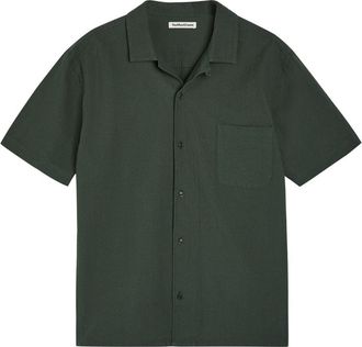 Ymc You Must Create Ymc Malick Textured Stretch-cotton Shirt - Dark Green - XL