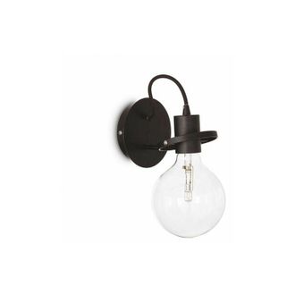 Ideal Lux Applique Moderna Radio Metallo Nero 1 Luce E27 8W 3000K Luce Calda