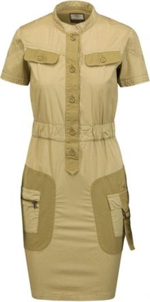 Aeronautica Short Kleedjes - Dames - Korte kleedjes - Beige - 2XS - Katoen - Kleedjes