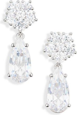 Nadri Ella Cubic Zirconia Drop Earrings in Rhodium/Cubic Zirconia at Nordstrom Rack