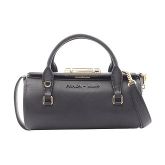 Prada Borsa Pre-owned Vintage in Pelle Saffiano con Manico Superiore - - Pre-owned - Donna - Nero - ONE SIZE