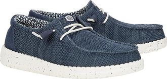 Hey Dude Wendy Stretch Sox Womens Flat Shoes Navy : 10 M, Canvas