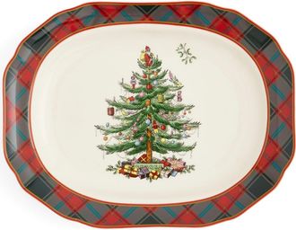 Spode Tartan Rectangular Platter in Green at Nordstrom