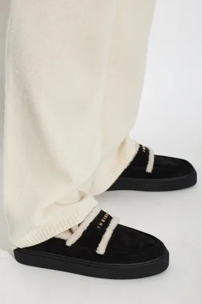 INUIKII Shearling Loafer Shoes, Womens, Black