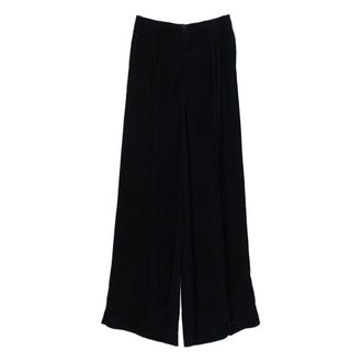 Forte_Forte Broeken, Dames, Zwart, M, Wijde broek