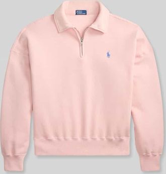 Polo Ralph Lauren Sweatshirt mit Label-Stitching in Rosa, Gr&ouml;&szlig;e XXL