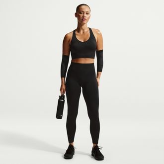 Nike Womens Nike Pro Seamless High-Waisted 7/8 Leggings in Black | IF1208-010