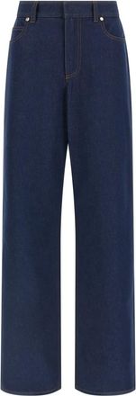 Fendi Navy Blue Straight Leg Denim Jeans