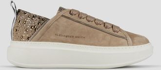 Alexander Smith Wembley Woman in beige suede and rhinestones heel