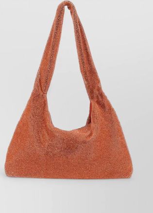 Kara crystal mesh armpit tote bag