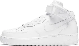 Nike Womens Air Force 1 07 Mid Shoes in White | DD9625-100