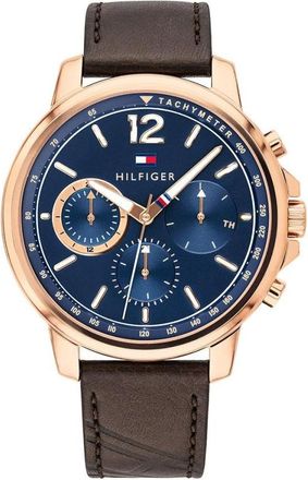Tommy Hilfiger Accessoires, Heren, Roze, ONE Size, Leer, Landon Horloge