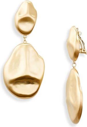 Cult Gaia Dunia Brushed Metal Drop Earrings in Brushed Brass at Nordstrom Rack