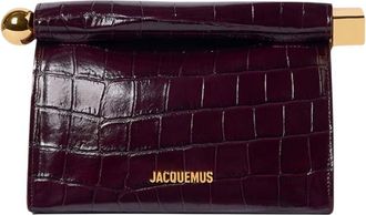 Jacquemus Maroon Rond Carre Clutch