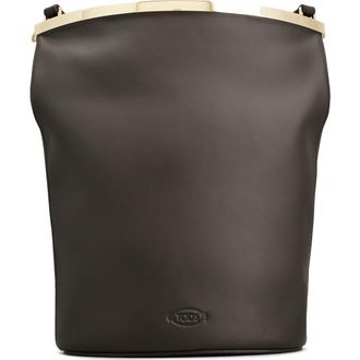 Tod's Small Leather Shoulder Bag in Palissandro at Nordstrom