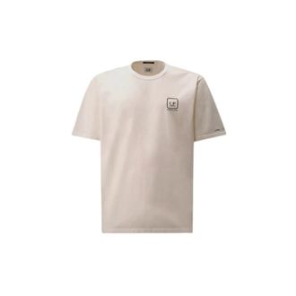 C.P. Company T-Shirts, male, White, Size: XL Metropolis Series Mercerized Jersey Short Sleeve P