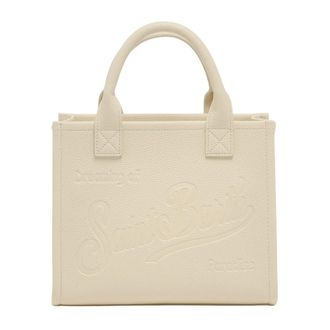 MC2 Saint Barth Tassen, Dames, Beige, ONE Size, Leer, Vanity Bag Midi