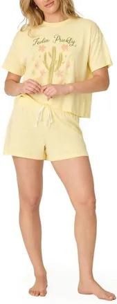 PJ Salvage Softee Cotton & Modal Short Pajamas in Vanilla at Nordstrom, Size X-Large