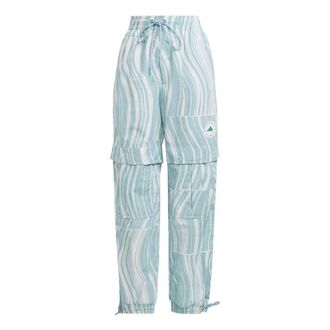 adidas (WMNS) adidas By Stella McCartney Truecasuals Printed Track Pants Blue White HT1103