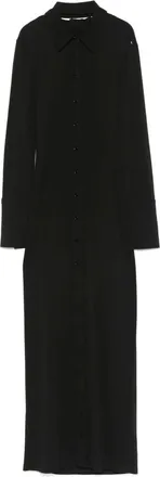 Sportmax Kleedjes, Dames, Zwart, S, Zwarte Jurk met Open Rug