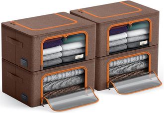 Sorbus Storage Bins With Metal Frame