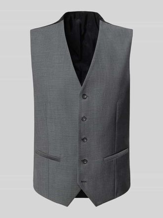 CG - Club of Gents Regular Fit Weste aus reiner Schurwolle Modell Carlton in Hellgrau, Gr&ouml;&szlig;e 46