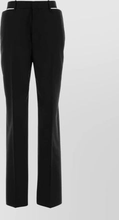 Jil Sander wool straight leg trousers belt loops