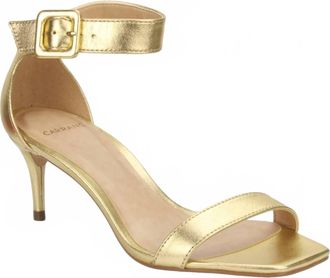 Carrano Womens Dress Leather Sandal In Gold