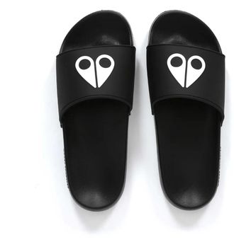 Moose Knuckles Slipper & Pantoletten - Logo Icon Sport Slides Black - Gr. M - in Schwarz - f&uuml;r Damen