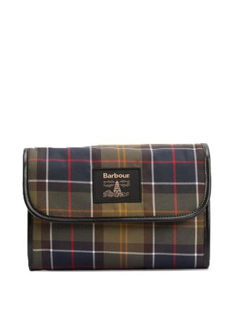 Barbour tartan-plaid clutch bag - men - Cotton/Polyester - One Size - Green