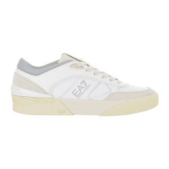 Emporio Armani Sneakers OTG Pride Luxe in pelle con dettagli in camoscio - - Shoes - Uomo - Bianco - 44 EU