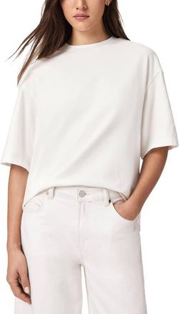 AllSaints Esme Amelie Crochet Heart Back T-Shirt in Ecru White at Nordstrom, Size X-Small