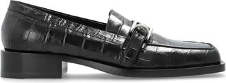 Balenciaga Bel Air Croc-Embossed Loafers, Brand Size 37 ( US Size 7 )
