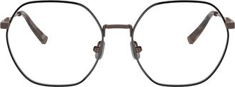 Brunello Cucinelli 0bc1001t Thin Geometric Titanium Eyeglasses with Adjustable Nose Pads