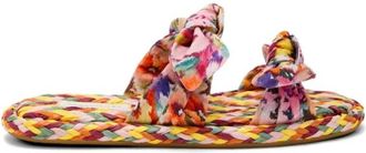 Zimmermann Sliders, female, Multicolor, Size: 10 US Carousel Linen Sandals