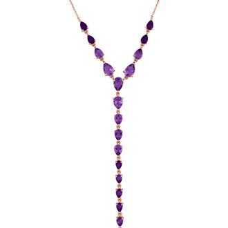 Delmar Teardrop Y Necklace in Purple at Nordstrom Rack