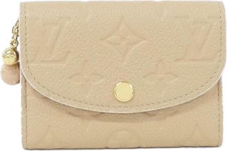 Louis Vuitton Beige Leather Coin Purse/Coin Case (Pre-Owned)