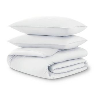Bare Home TENCEL Lyocell Duvet Cover Set in White at Nordstrom, Size Full