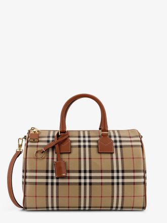 Burberry Coated canvas handbag with check pattern - BURBERRY - gender_Woman