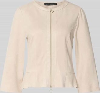 Betty Barclay Blazer mit Zweiwege-Rei&szlig;verschluss und 3/4-Arm in Beige, Gr&ouml;&szlig;e 36