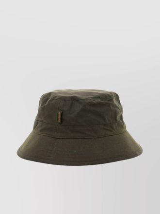 Barbour stitched detailing wide brim bucket hat