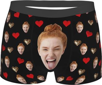 Generic Mens Boxers with Face on Personalised, Personalised Boxers for Men Photo Custom Funny Boxer Briefs with Picture for Valentines Day Christmas Day (UK, 